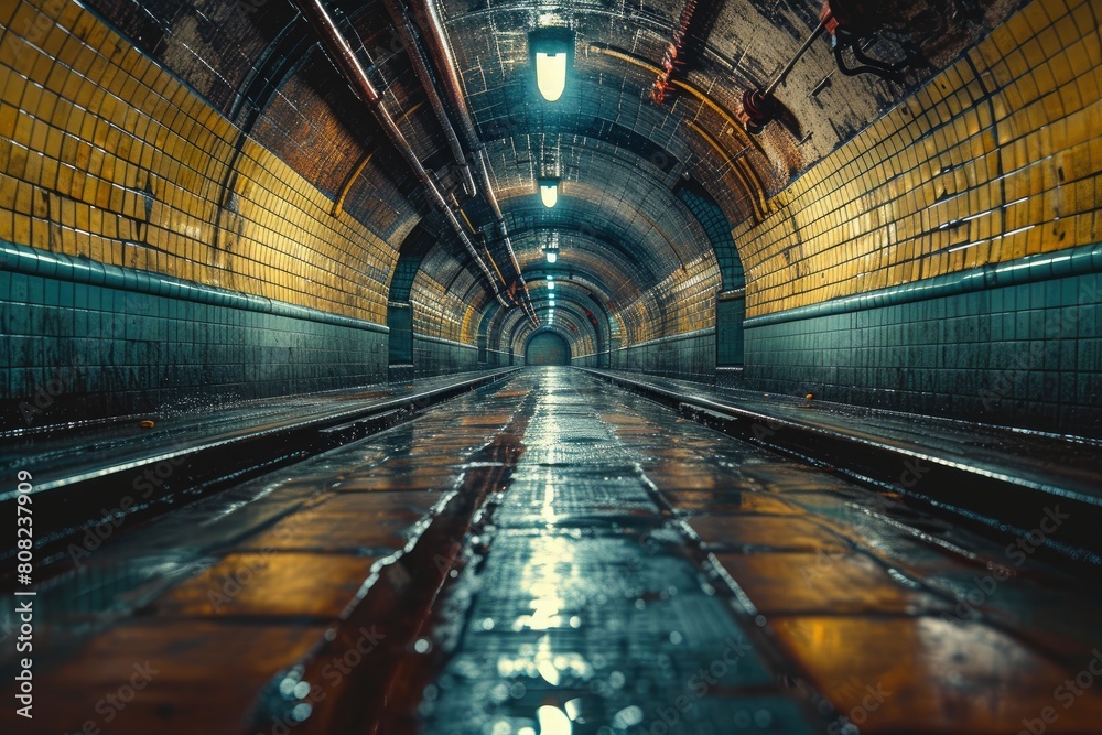 Underground Maze: Transport Networks in Dim Light
