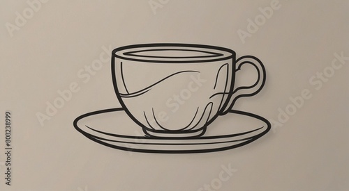 Coffee cup  drawing  illustration