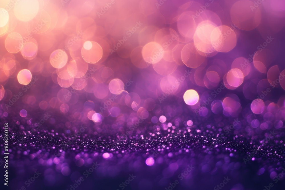 Elegant Nostalgia: Purple Glitter Glow