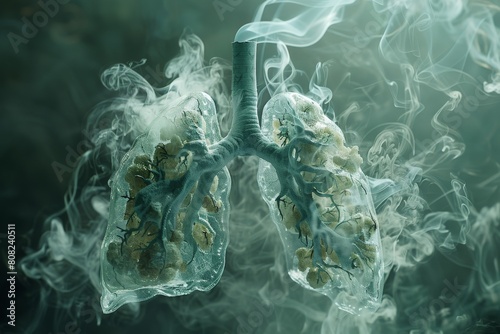 Smoking affects your lungs. Protect your lungs. Protect your health. photo