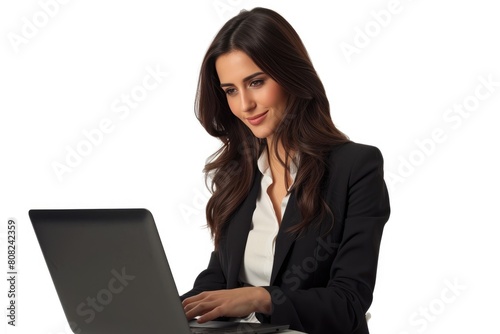 Modern Business Professional Working on Laptop