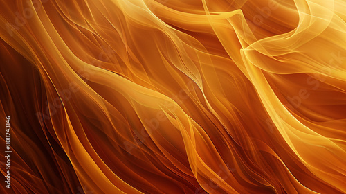 Rich caramel brown waves in a flame-like abstract design perfect for a warm inviting background