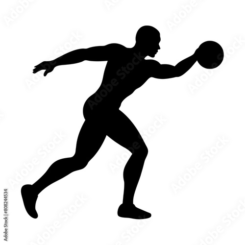 a minimal Discus thrower against a solid white background (3)