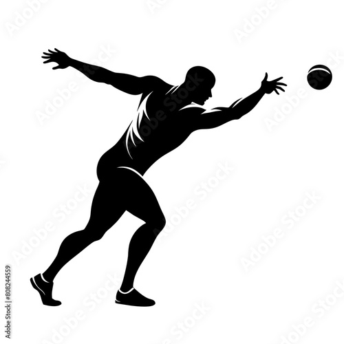 a minimal Discus thrower against a solid white background (14)