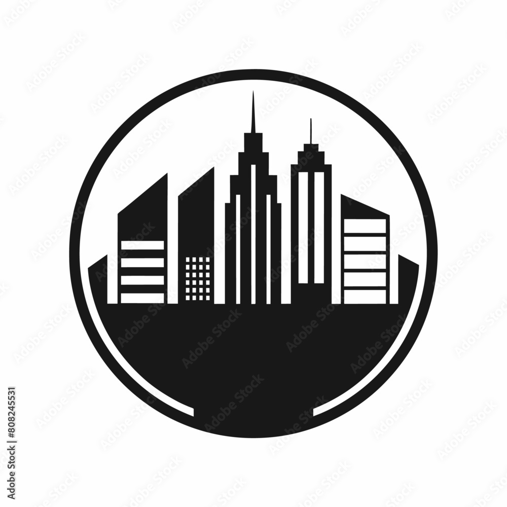 minimal city logo vector art illustration (12)