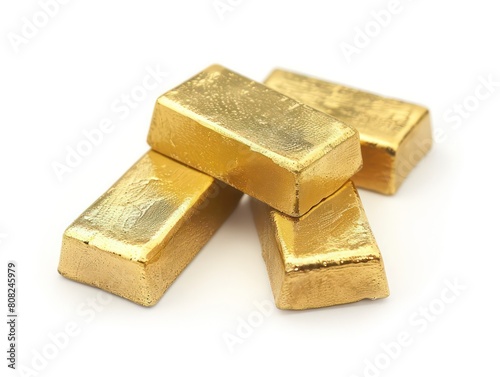 gold bars on a white background