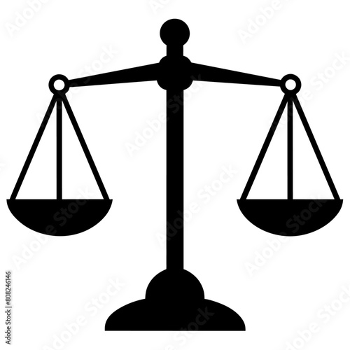 weight balance scale silhouette on a solid white background (17)