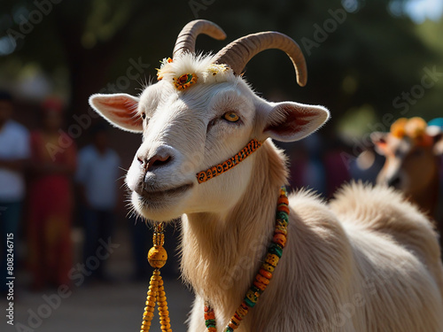 goat on the farm,eid gembel sacrifice wedhus healthy goat adha,photo Goat aladha Indonesia Islamic festive 2024 Eid concept Bogor Qurban animal