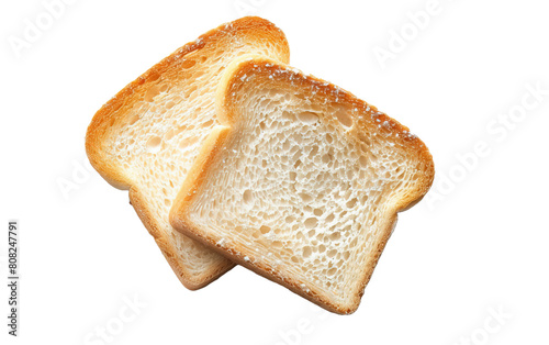 White Toastbread with wheat flour on transparent or white background