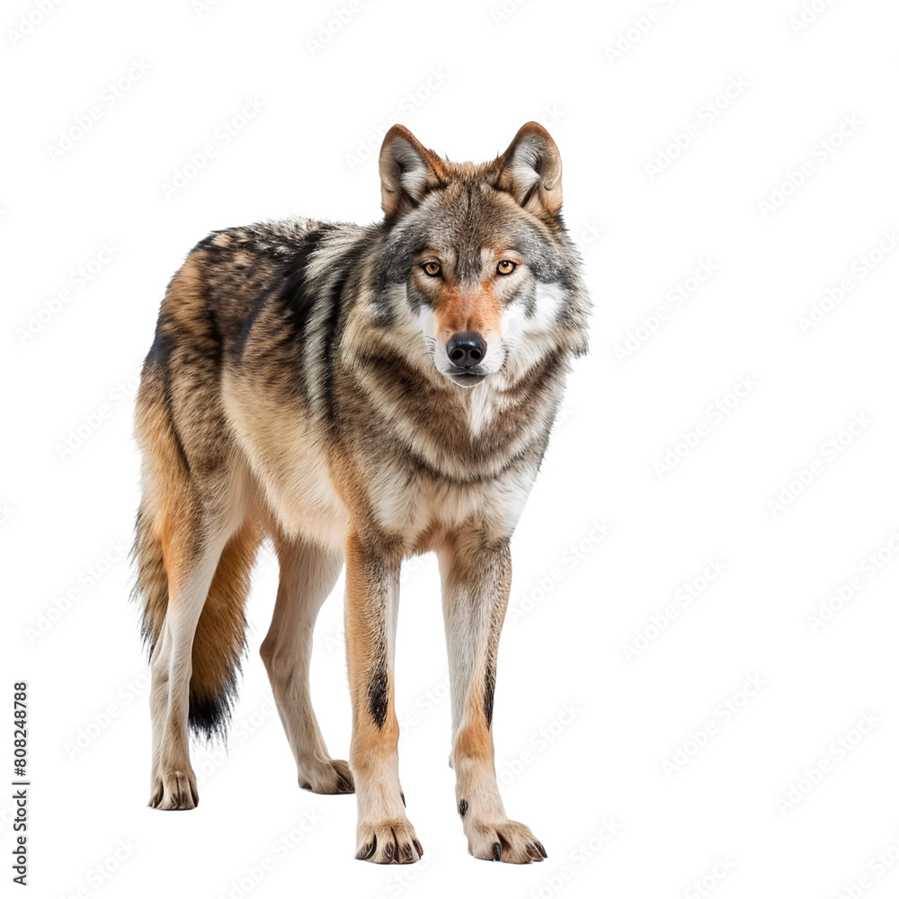 Wolf on transparent or white background