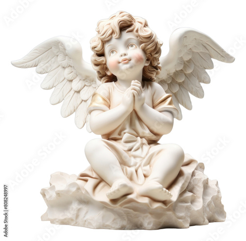 PNG Baby Angel Statue angel figurine statue.