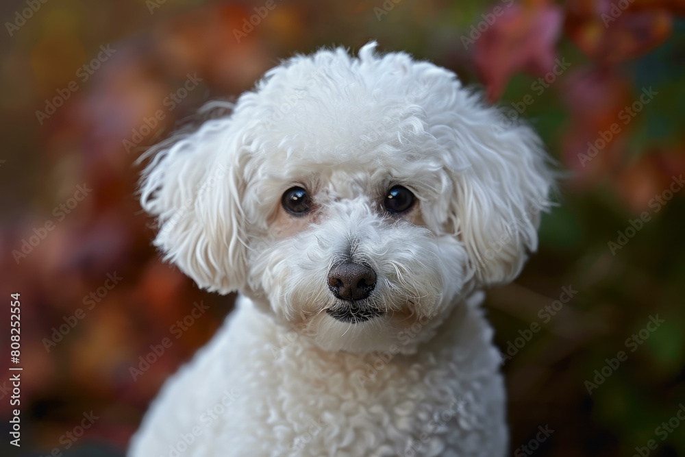 Loyal Adorable bichon dog. Domestic animal studio canine sweet. Generate Ai