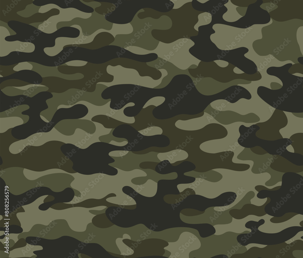 
Seamless camouflage, fashionable vector pattern, background repeat, army khaki print