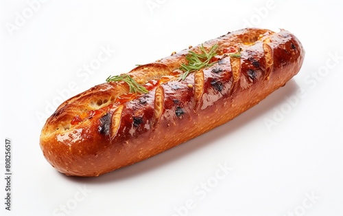 Sausage Bread with Transparent Background