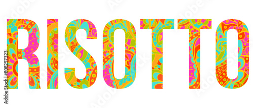 Risotto dish creative text lable