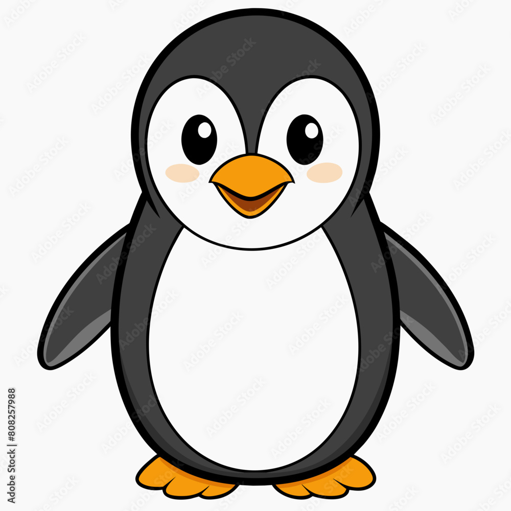 Obraz premium cute penguin vector illustration 