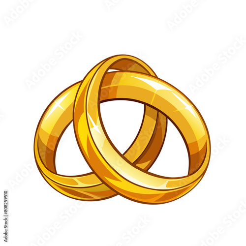 Wedding ring isolated on white