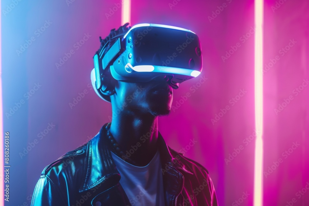 People Using Virtual Reality Technology created with Generative AI People Using Virtual Reality Technology created with Generative AI