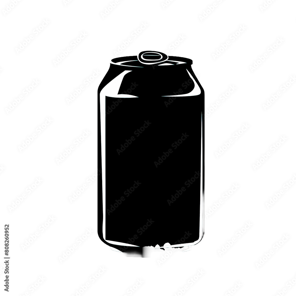Black Soda can on transparent or white background Black Soda can on transparent or white background