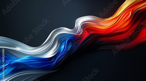 closeup wave liquid red blue flowing book pages russian flag color twisted shapes modern desktop high compression photo