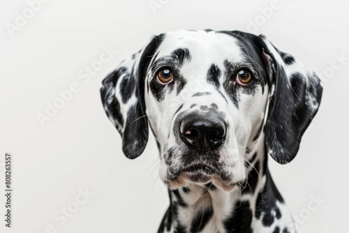 Beautiful Dalmatian Dog Portrait, Studio Shot on White Background © M.Gierczyk