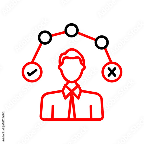 decision  Vector Line Two Color Icon
