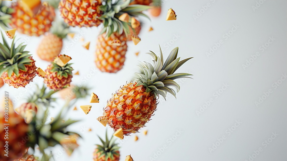 pineapple on a white pineapple on a white