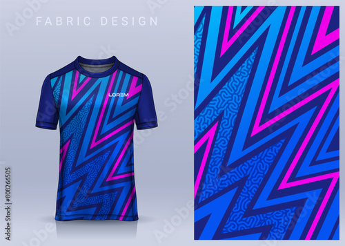 Fabric textile for Sport t-shirt ,Soccer jersey mockup for football club. uniform front and back view. 