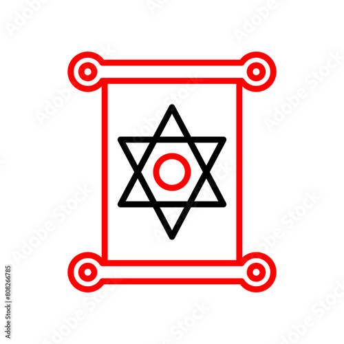 Jewish  Vector Line Two Color Icon