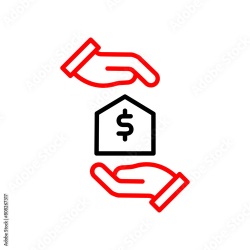 Loan  Vector Line Two Color Icon