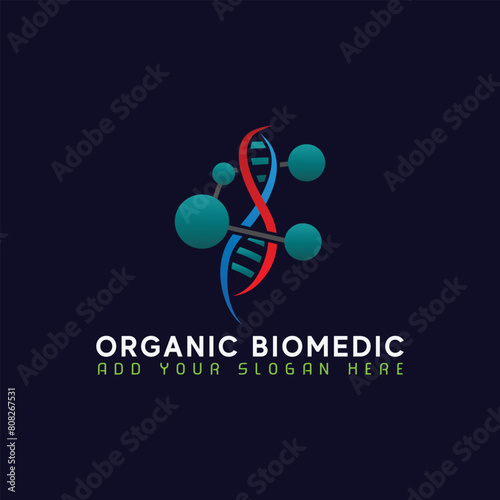 eco bio medical and natural soup logo design vector