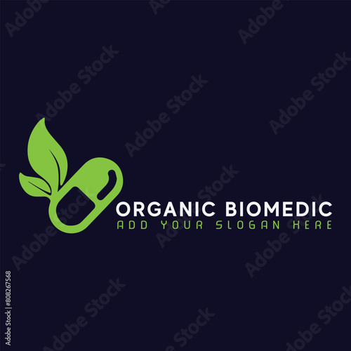 eco bio medical and natural soup logo design vector
