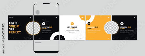 Set of Linkedin Carousel Post, editable social media Instagram carousel post, modern and creative business carousel post template, eps 10.