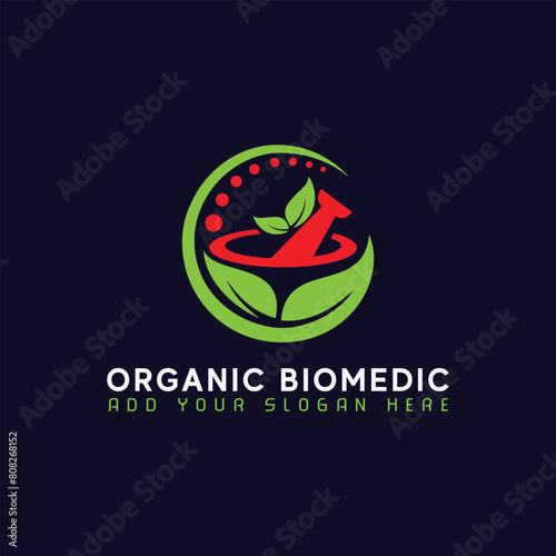 eco bio medical and natural soup logo design vector
