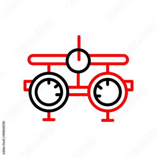 Optometrist Vector Line Two Color Icon