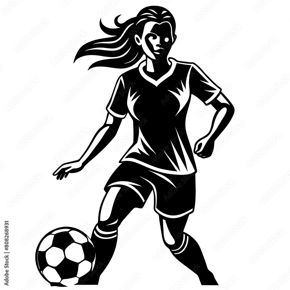 woman-soccer-player-silhouette-vector