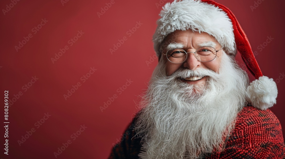 Man in Santa Hat and Glasses Man in Santa Hat and Glasses