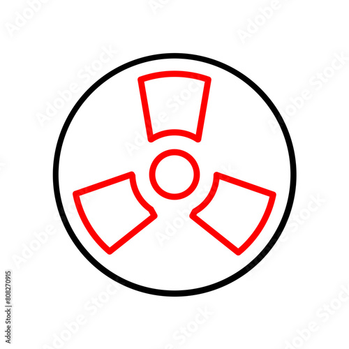 Radiation  Vector Line Two Color Icon