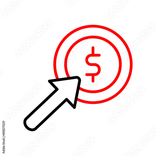 Pay Per Click  Vector Line Two Color Icon