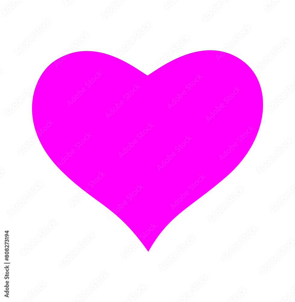 pink heart isolated on white