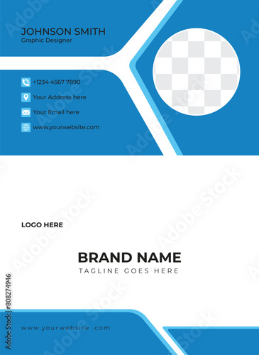 Creative Double-sided business card template.Collection of 10 horizontal Business card template design with front and back presentation.