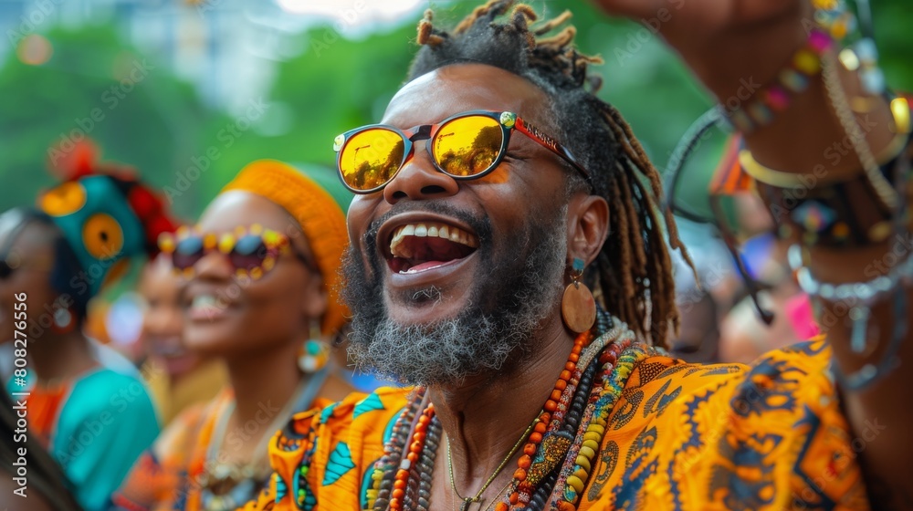 Group of People Wearing Sunglasses and Headdress