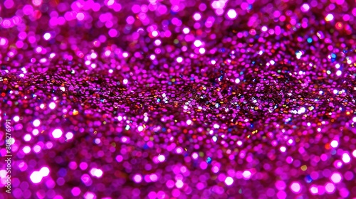  A purple glitter background with numerous small pink dots on the bottom, and a purple background with numerous small pink dots on top of a field of small pink dots
