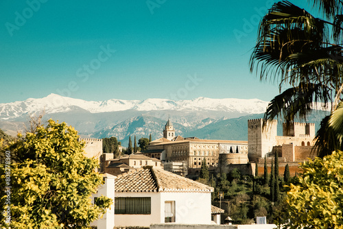 ancient arabic fortress Alhambra  Granada  Spain