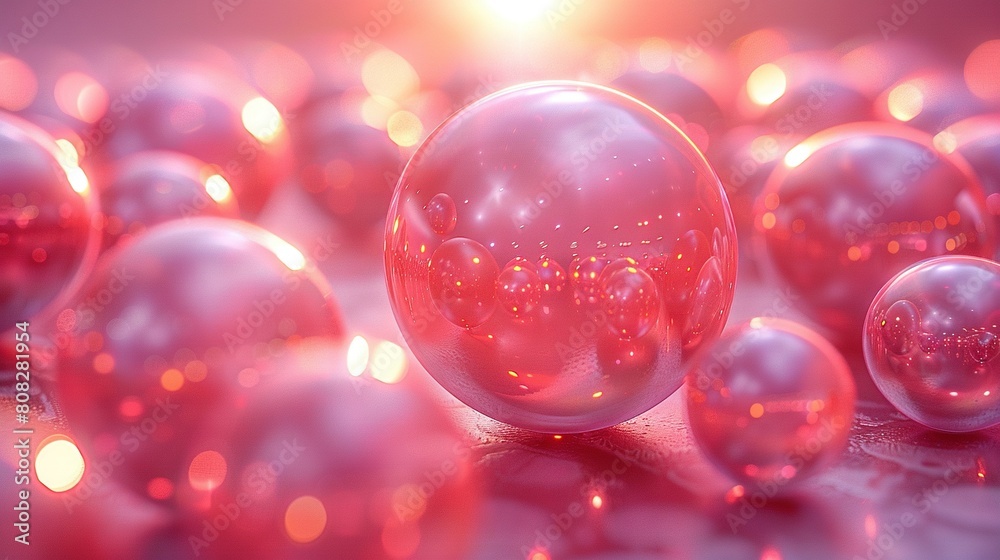 A set of gleaming spheres arranged on a table, illuminated by a bright source of light behind them A set of gleaming spheres arranged on a table, illuminated by a bright source of light behind them