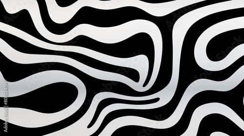 Black and white design. Pattern with optical illusion. Fabric with wavy folds in full screen. Abstract elegant background. Illustration for banner  poster  cover  brochure  wrapping or presentation.