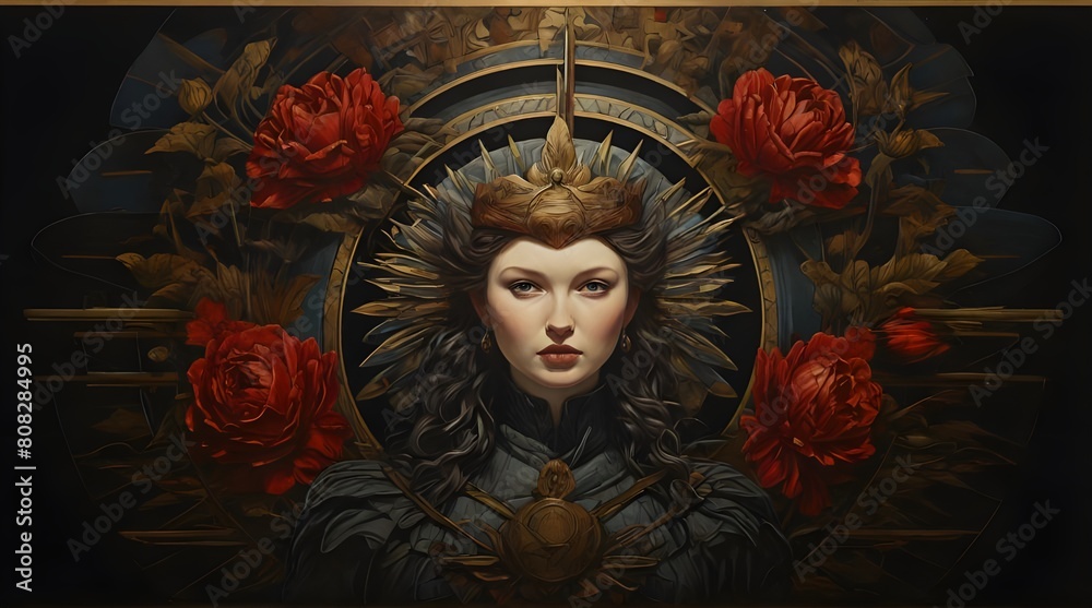 portrait of a woman in carnival mask