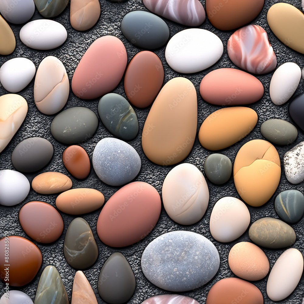 Smooth pebbles multicolored, texture background Smooth pebbles multicolored, texture background