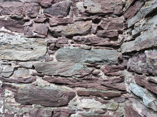 Photo of natural stone texture. Texture of the wall made of natural stone