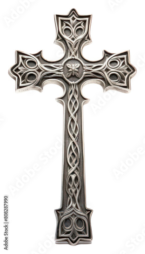PNG Chistian cross crucifix symbol white background.